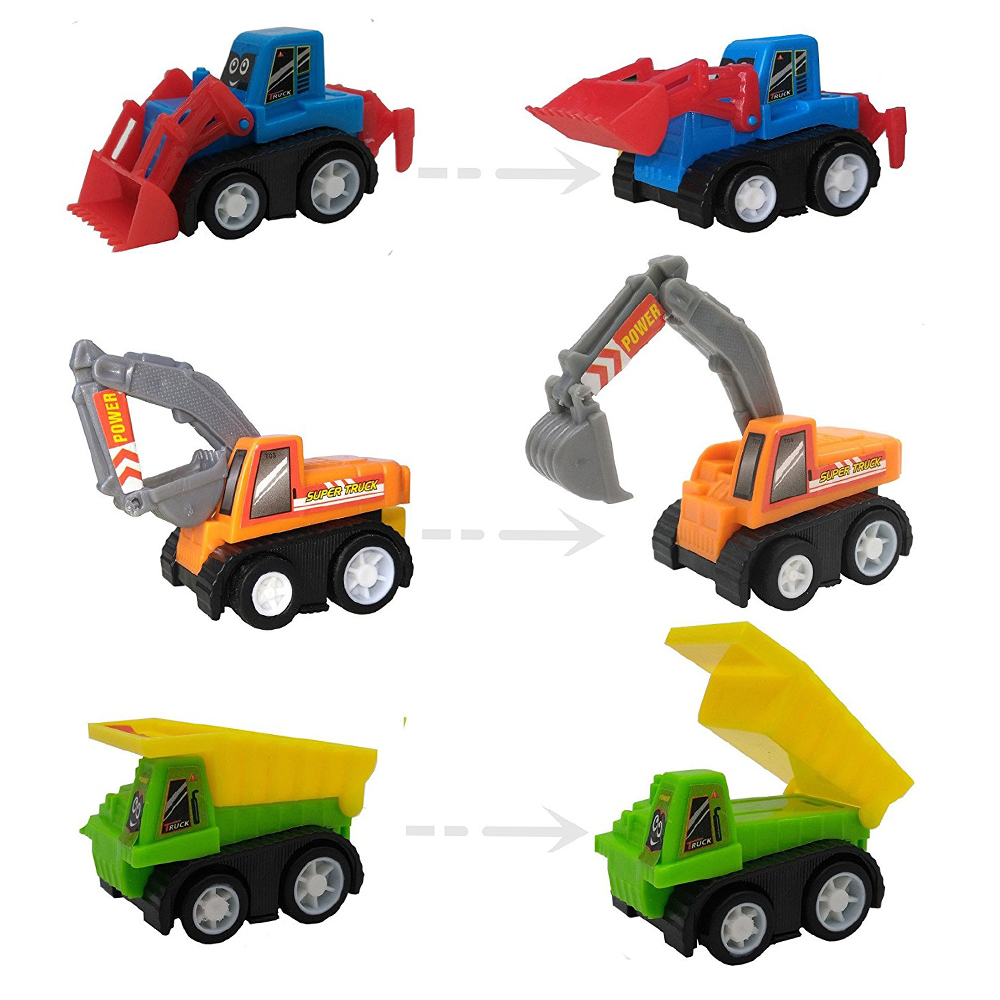 Roxenda Pull Back Cars, 12 Pack Mini Race Car and Assorted Construction  Vehicles, Pull Back and Go Car Toy Play Set - ROXENDA