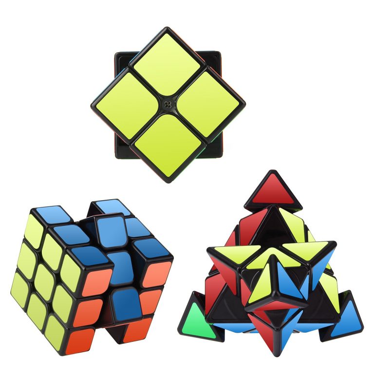 Roxenda Speed Cube Set, Magic Cube Set of 2x2x2 3x3x3 Pyramid Cube ...